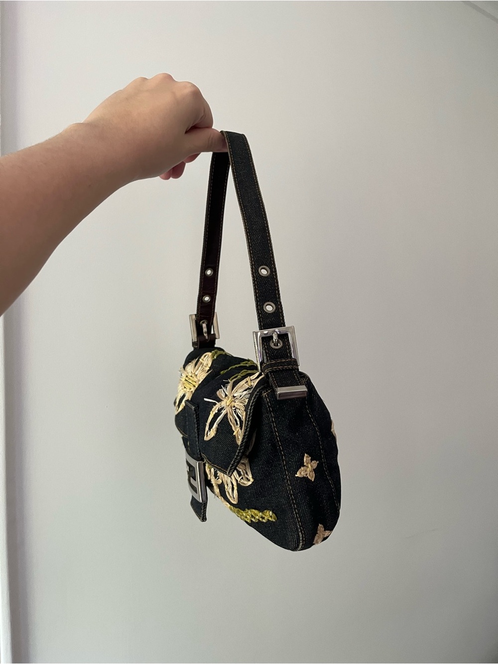 Fendi Baguette Denim Bag - Picture 3 of 16